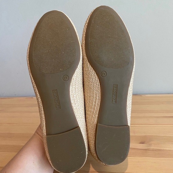 Talbots The Olympia Woven Raffia Bow Ballet Flats 8 - Picture 6 of 9